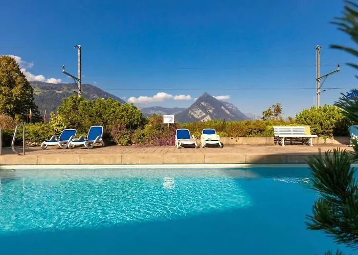 Daire Hid Ag: Lakeview Mit Parkplatz Und Balkon Därligen